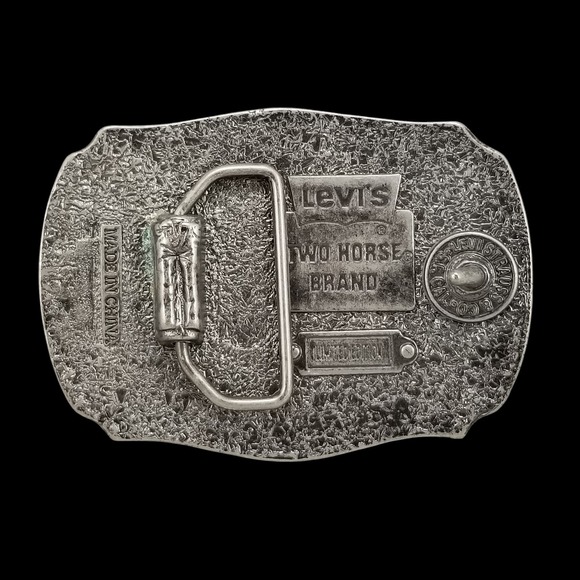 Levi Strauss Co‎ Original Riveted Quality Clothing Belt Buckle Two Horse Brand - Picture 7 of 13